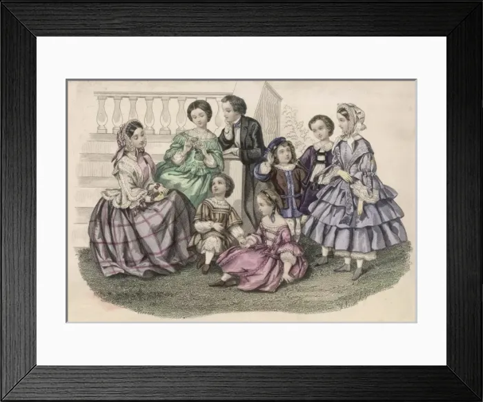 Framed Print : Costume / Children 1855 Framed Print : Costume / Children 1855