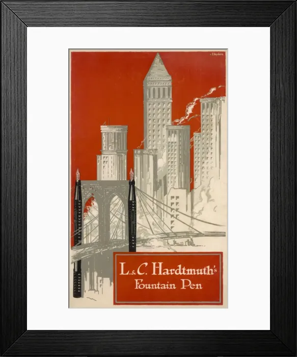 Framed Print : Dryden / Fountain Pen Ad Framed Print : Dryden / Fountain Pen Ad