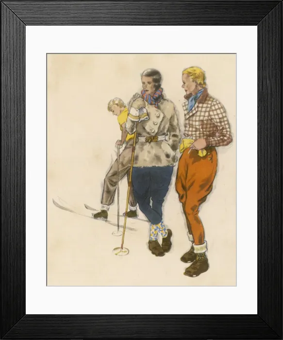 Framed Print : Ski Outfits Framed Print : Ski Outfits