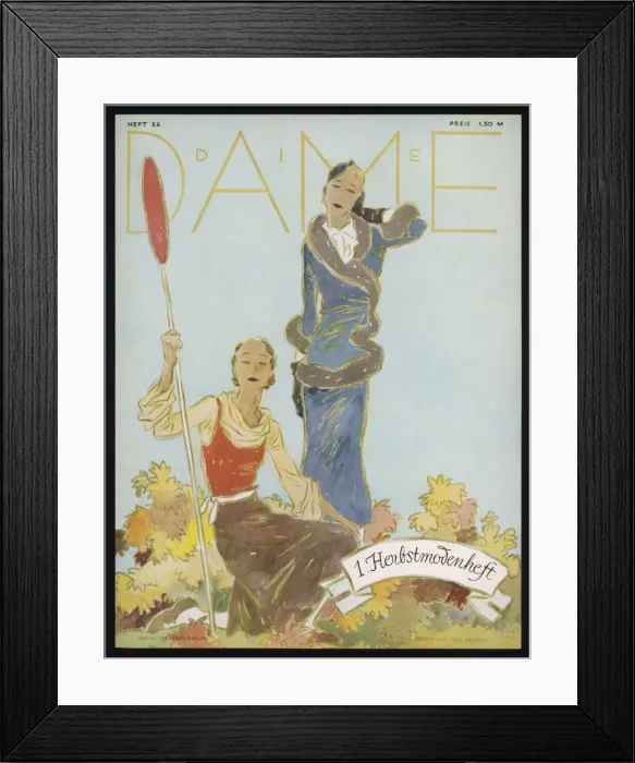 Framed Print : Autumn Women C1930 Framed Print : Autumn Women C1930