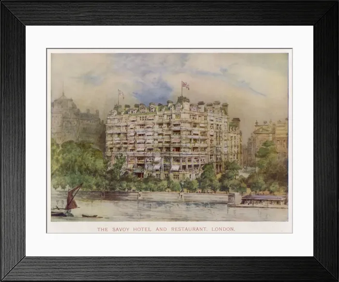 Framed Print : Savoy Hotel 1905 Framed Print : Savoy Hotel 1905