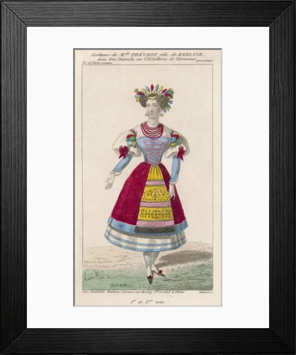 Framed Print : Prevost as Zerline Framed Print : Prevost as Zerline