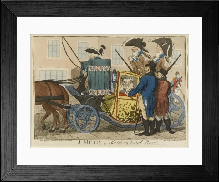 Framed Print : A Muddy a sketch in Bond street Framed Print : A Muddy a sketch in Bond street