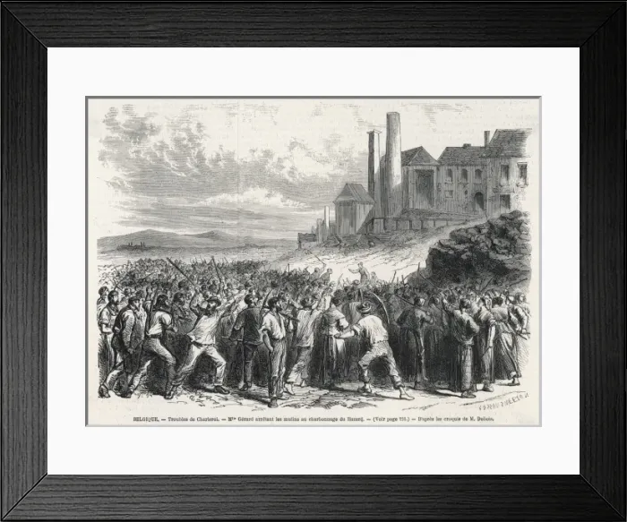 Framed Print : Rioting Miners - 3 Framed Print : Rioting Miners - 3