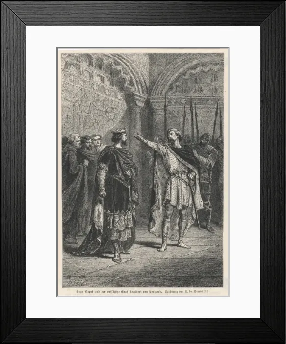Framed Print : Hugues Capet and Rival Framed Print : Hugues Capet and Rival
