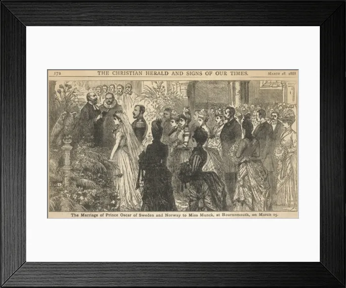 Framed Print : Prince Oscar Weds Framed Print : Prince Oscar Weds