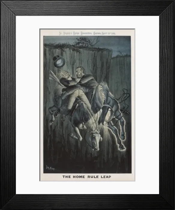 Framed Print : Gladstone home Rule Leap Framed Print : Gladstone home Rule Leap