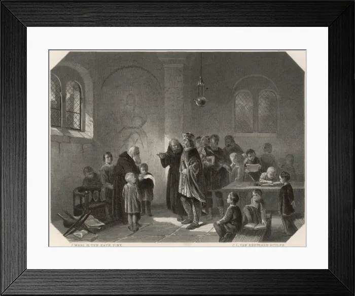 Framed Print : Charlemagne at School Framed Print : Charlemagne at School