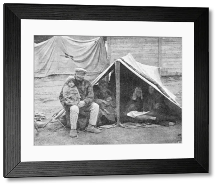Framed Print : Homeless Volga Family 1 Framed Print : Homeless Volga Family 1