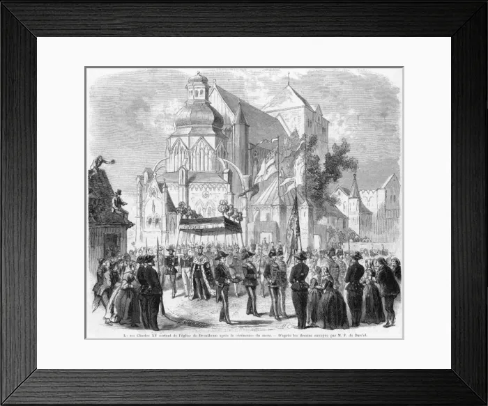 Framed Print : Carl XV Crowned Framed Print : Carl XV Crowned