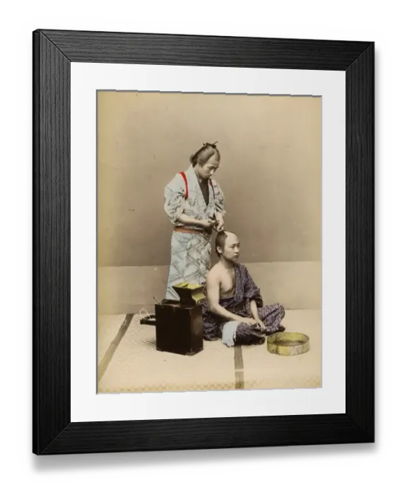 Framed Print : Japanese barber Framed Print : Japanese barber