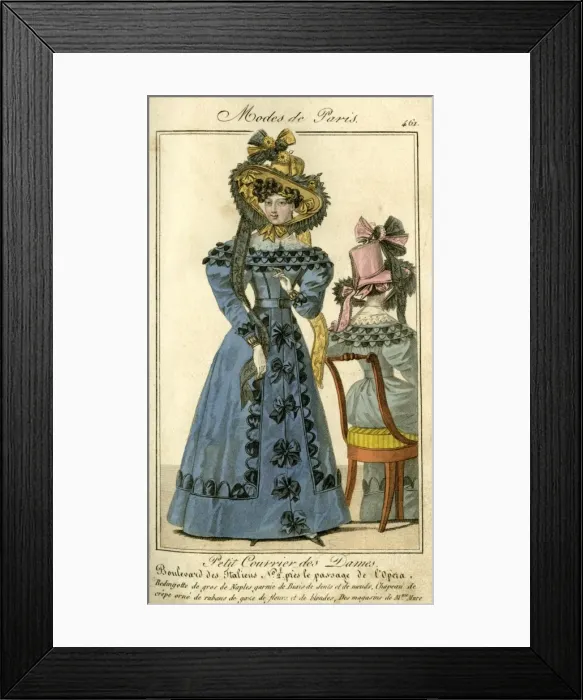 Framed Print : French Fashion 1827