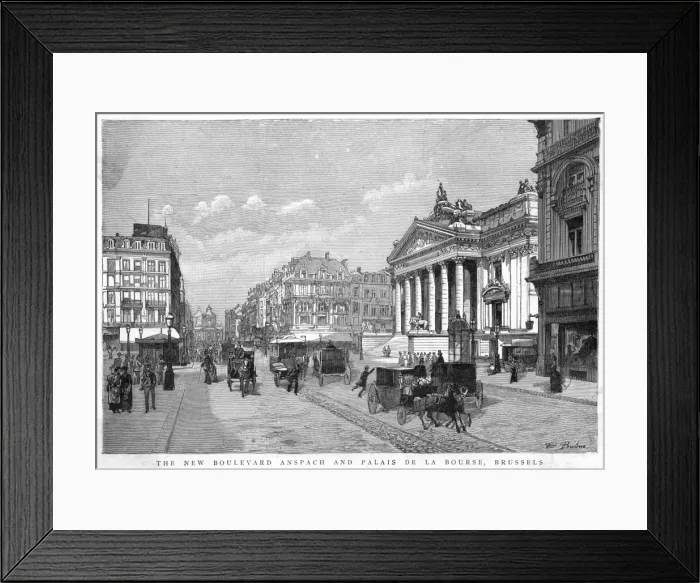Framed Print : Brussels Street Scene Framed Print : Brussels Street Scene