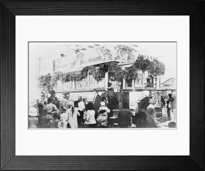Framed Print : Propaganda Tram Framed Print : Propaganda Tram