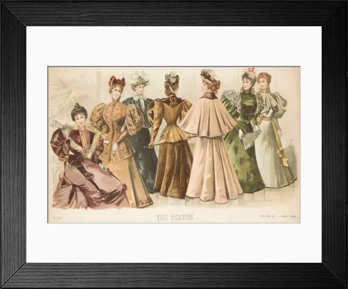 Framed Print : Fashions for The Season Framed Print : Fashions for The Season