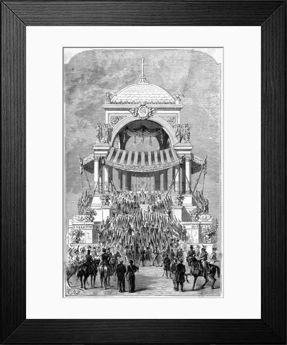 Framed Print : Napoleon and Flags Framed Print : Napoleon and Flags