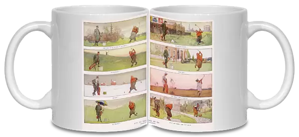 Golfing cartoon
