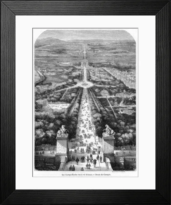 Framed Print : Paris Champs Elysees Framed Print : Paris Champs Elysees