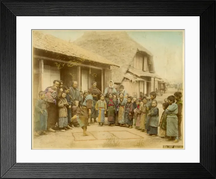 Framed Print : Playing hopscotch Framed Print : Playing hopscotch