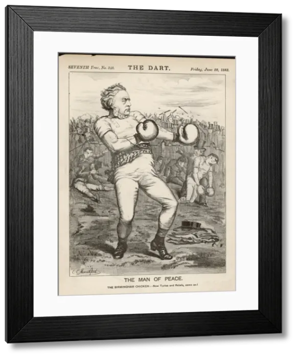 Framed Print : John Bright Caricature Framed Print : John Bright Caricature