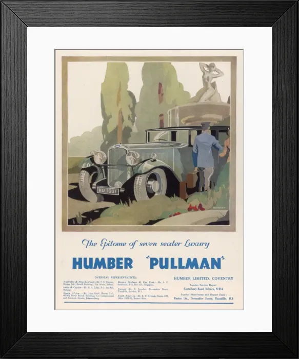 Framed Print : Advert Humber Pullman Framed Print : Advert Humber Pullman