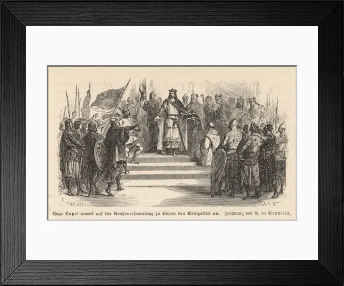 Framed Print : Hugues Capet Elected Framed Print : Hugues Capet Elected