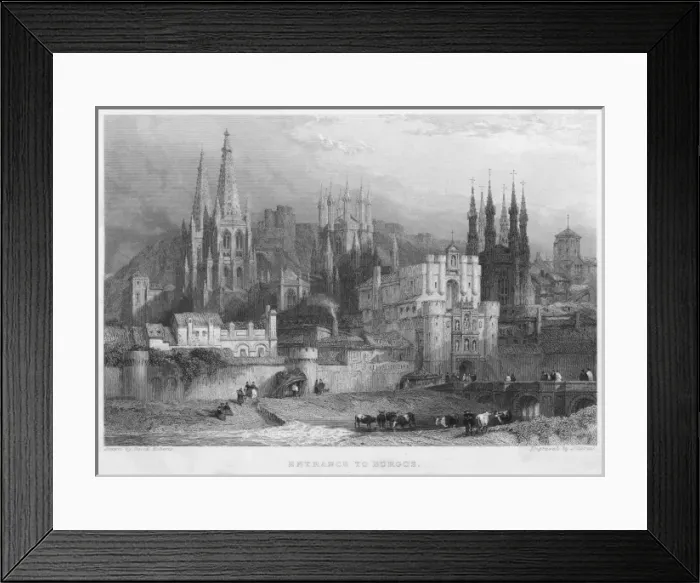 Framed Print : BURGOS. General view of Burgos, dominated by its magnificent cathedral Framed Print : BURGOS. General view of Burgos, dominated by its magnificent cathedral