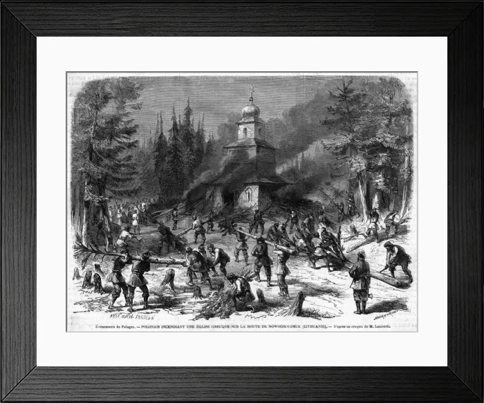 Framed Print : Greek Church Burned