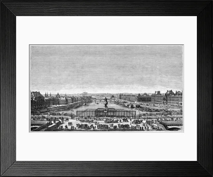 Framed Print : PARIS C17. Looking westwards from the Pont Neuf Framed Print : PARIS C17. Looking westwards from the Pont Neuf