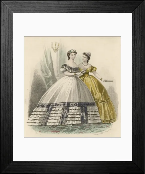 Framed Print : Costume January 1864 Framed Print : Costume January 1864