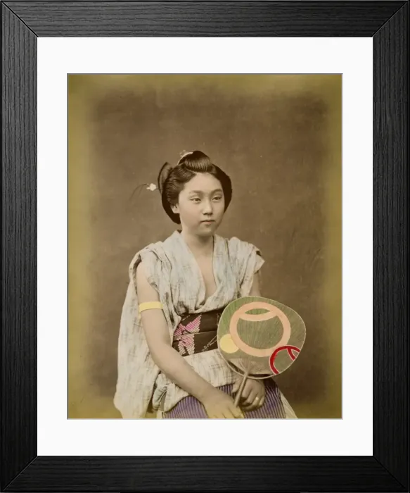 Framed Print : Girl with fan Framed Print : Girl with fan