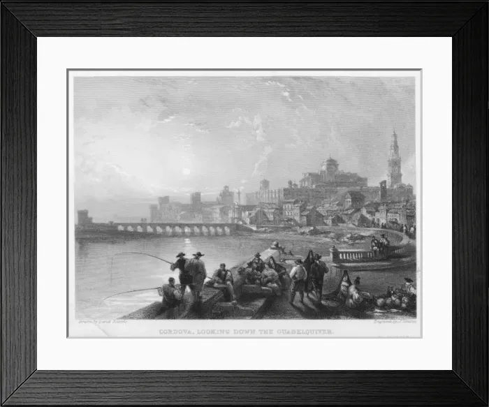 Framed Print : CORDOBA. General view of Cordoba, seen from across the Guadalquiver Framed Print : CORDOBA. General view of Cordoba, seen from across the Guadalquiver