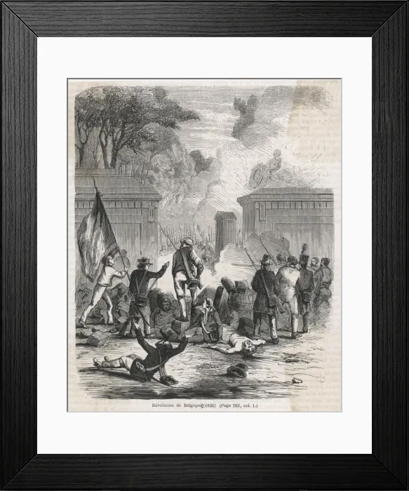 Framed Print : Riots in Brussels - 2 Framed Print : Riots in Brussels - 2