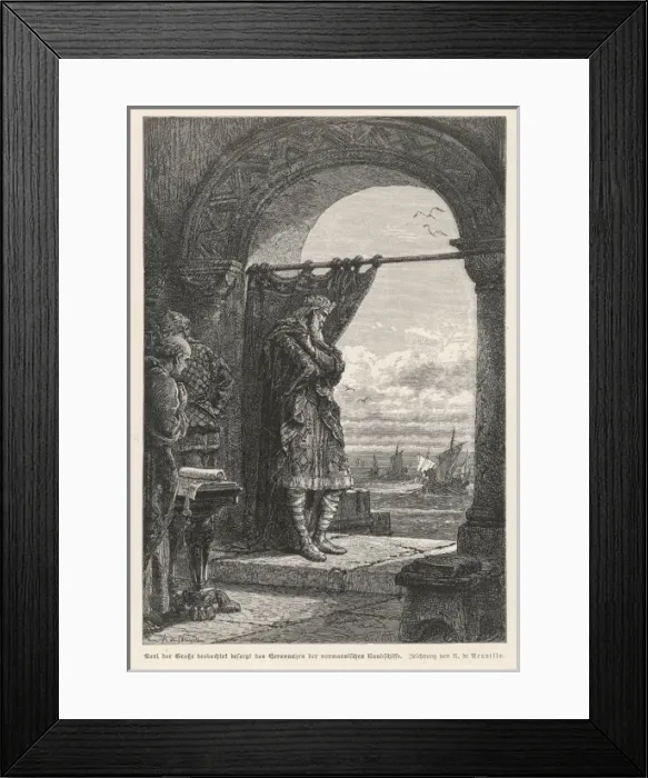 Framed Print : Charlemagne & Norsemen Framed Print : Charlemagne & Norsemen