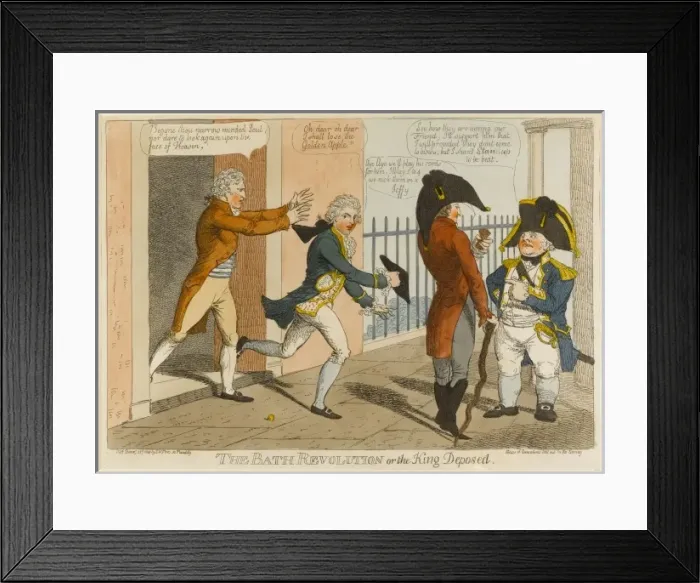 Framed Print : The Bath Revolution or the King Deposed Framed Print : The Bath Revolution or the King Deposed