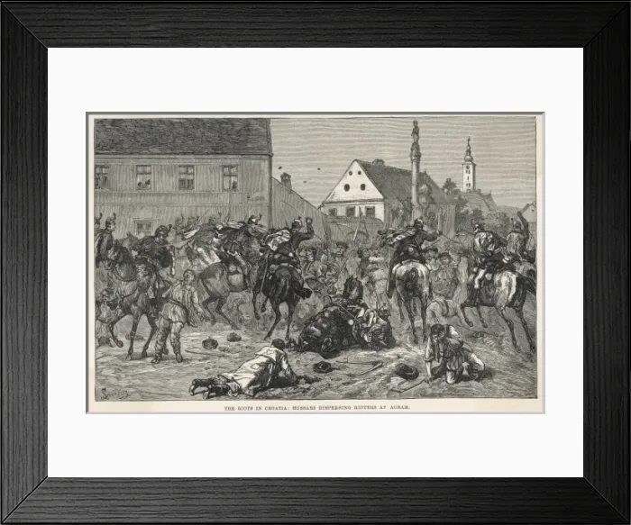 Framed Print : Riots in Croatia Framed Print : Riots in Croatia