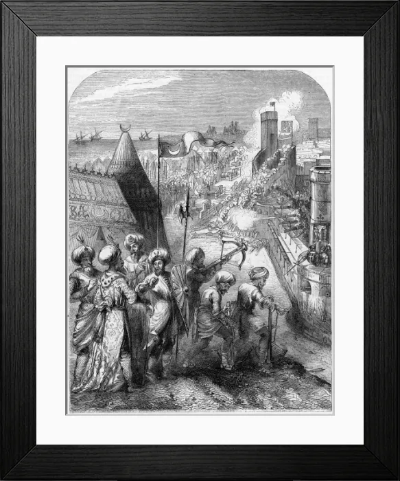 Framed Print : Turks Besiege Rhodes Framed Print : Turks Besiege Rhodes