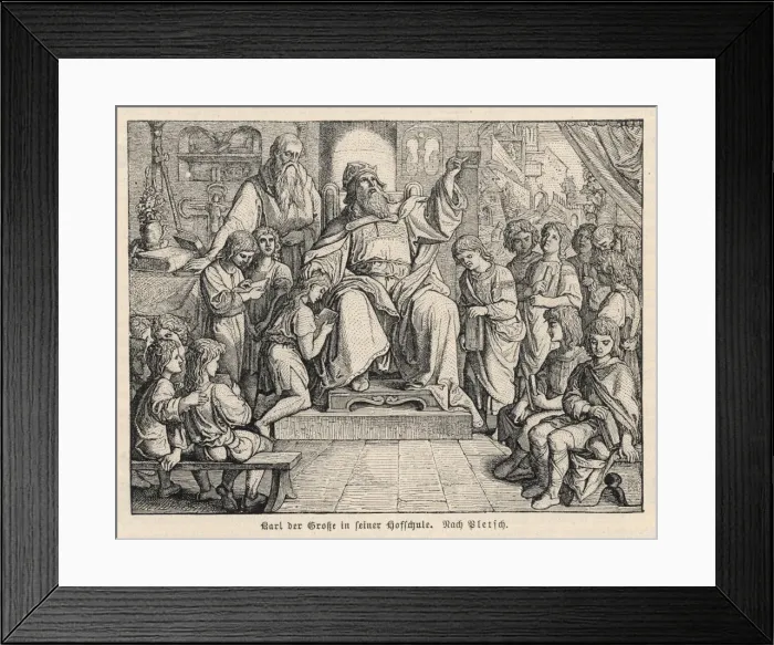 Framed Print : Charlemagne in School Framed Print : Charlemagne in School