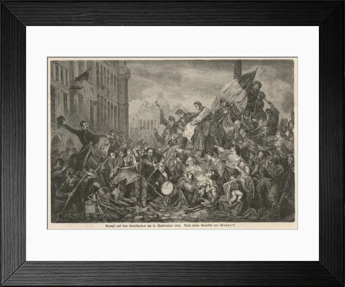 Framed Print : Riots in Brussels - 1 Framed Print : Riots in Brussels - 1