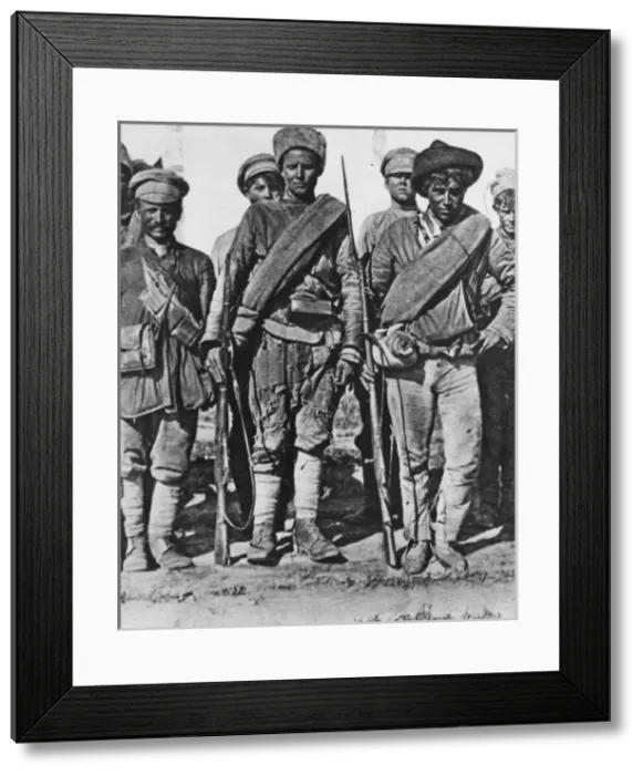 Framed Print : White Russian Soldiers Framed Print : White Russian Soldiers