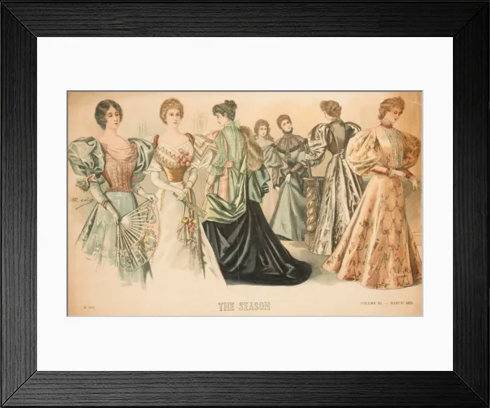 Framed Print : Fashions for The Season Framed Print : Fashions for The Season