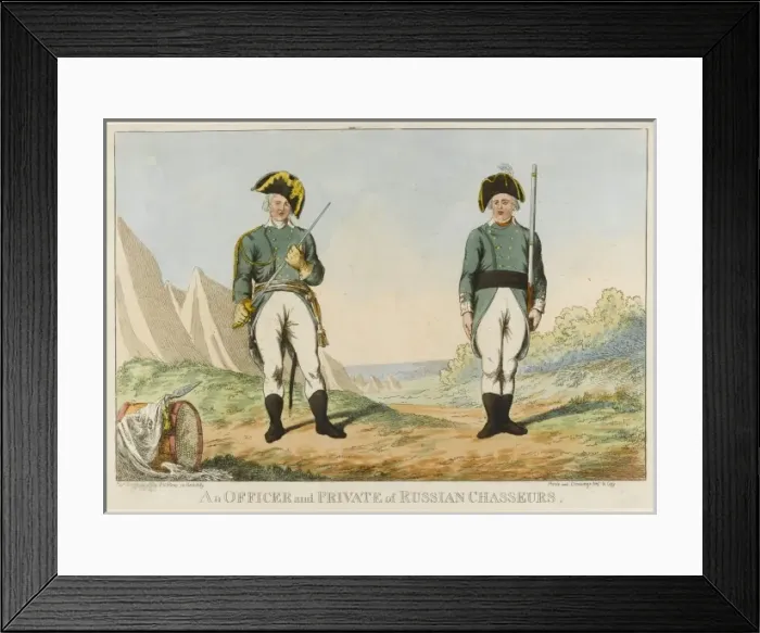 Framed Print : An Officer and Private of Russian Grenadiers Framed Print : An Officer and Private of Russian Grenadiers