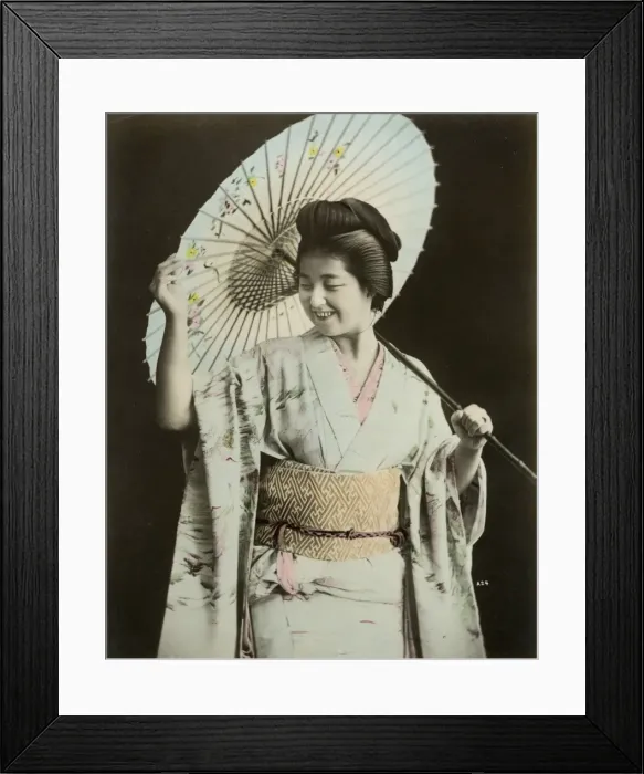 Framed Print : Japanese parasol girl Framed Print : Japanese parasol girl