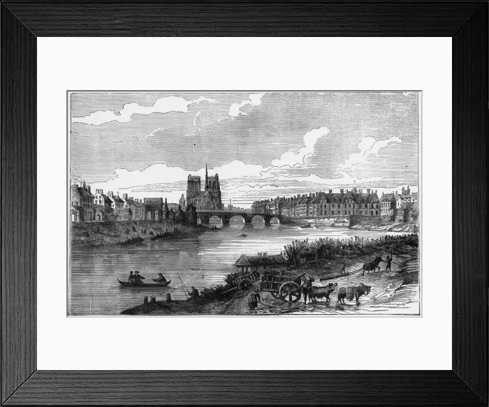 Framed Print : PARIS C17. The Seine viewed from the east, with Notre-Dame on the skyline Framed Print : PARIS C17. The Seine viewed from the east, with Notre-Dame on the skyline