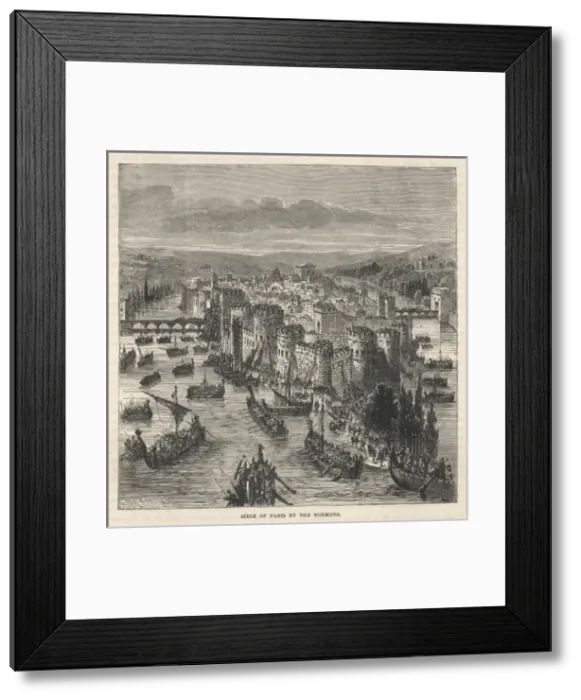Framed Print : Norsemen Besiege Paris Framed Print : Norsemen Besiege Paris