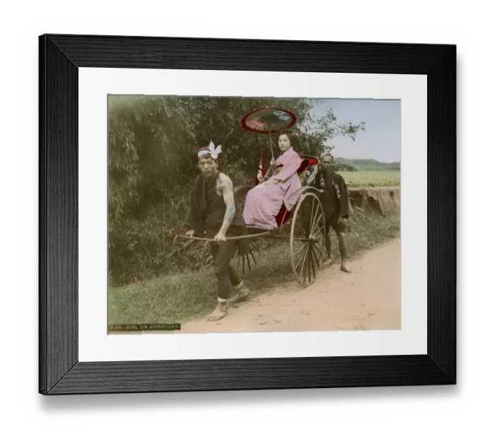 Framed Print : girl on rickshaw Framed Print : girl on rickshaw