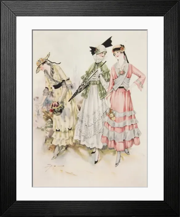 Framed Print : Toilettes d Framed Print : Toilettes d