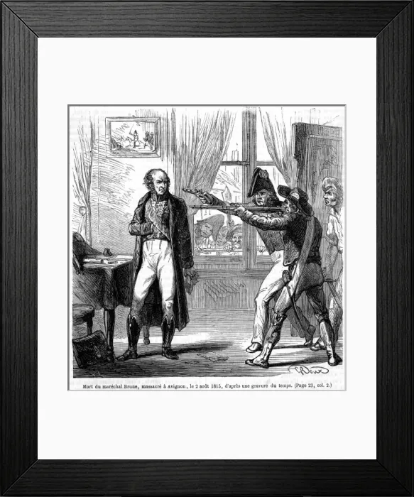 Framed Print : Brune Assassinated Framed Print : Brune Assassinated