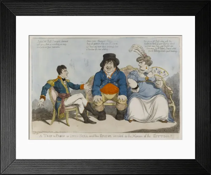 Framed Print : A Trip to Paris or John Bull and his Spouse invited to the H Framed Print : A Trip to Paris or John Bull and his Spouse invited to the H