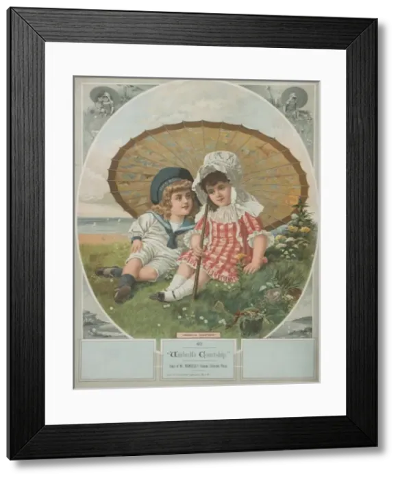 Framed Print : The Umbrella Courtship Framed Print : The Umbrella Courtship
